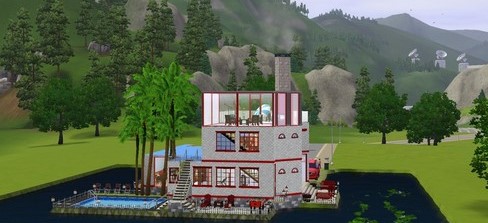 模拟人生3 MOD房建 水上别墅-Mods8游戏网