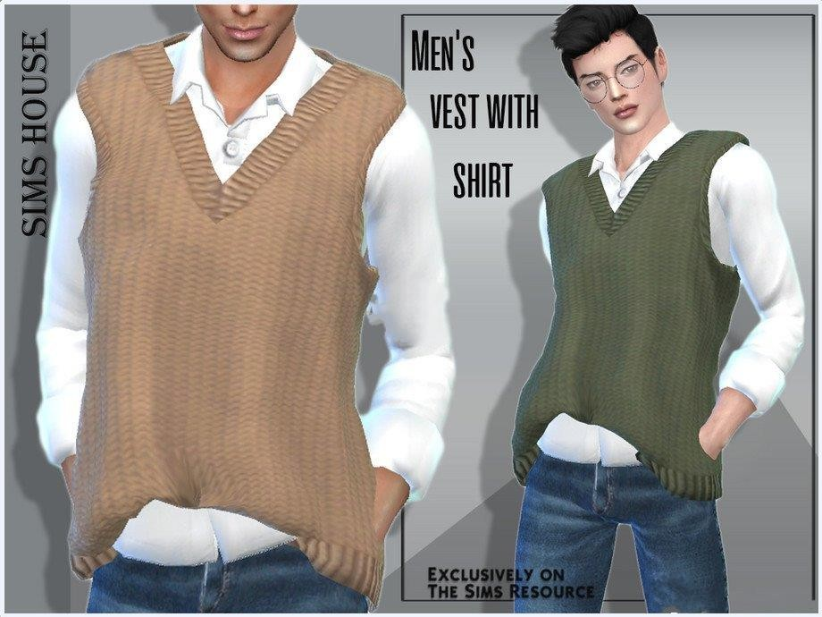 《模拟人生4》男士背心配衬衫毛衣MOD-Mods8游戏网