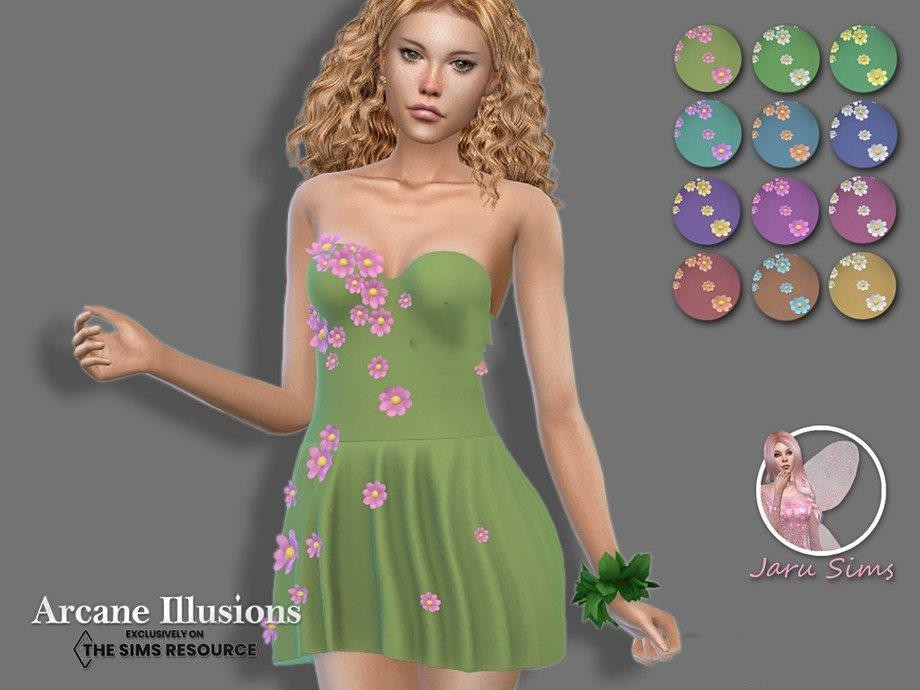 《模拟人生4》美丽印花简洁连衣裙MOD-Mods8游戏网