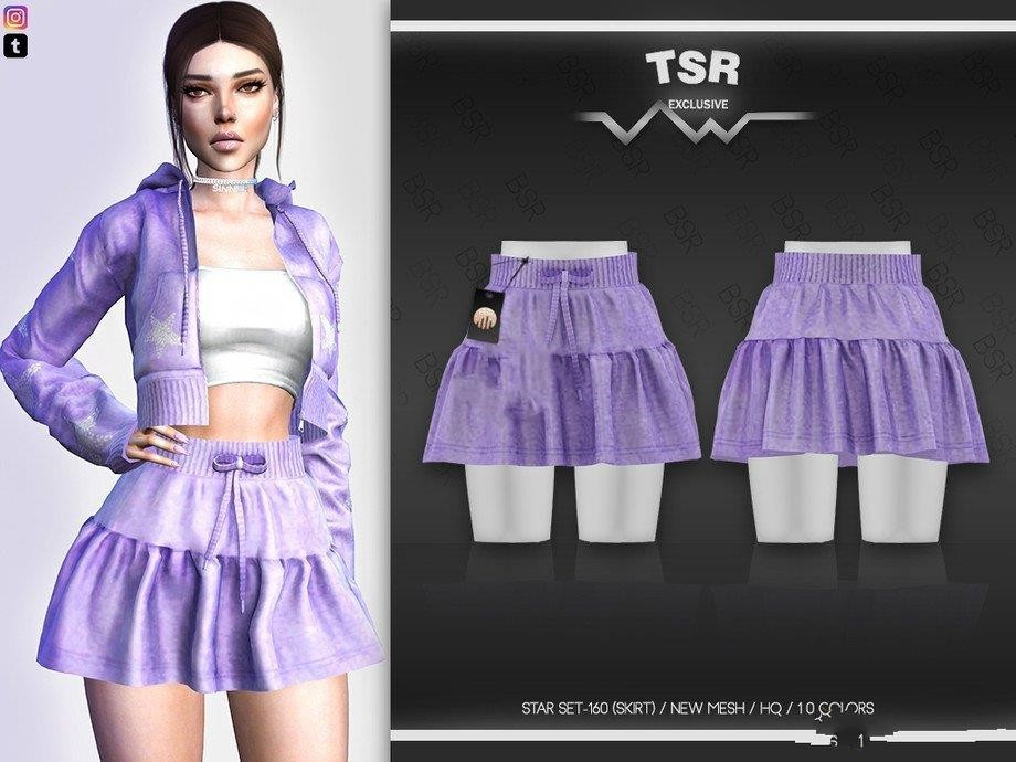 《模拟人生4》女性褶皱系带短裙MOD-Mods8游戏网