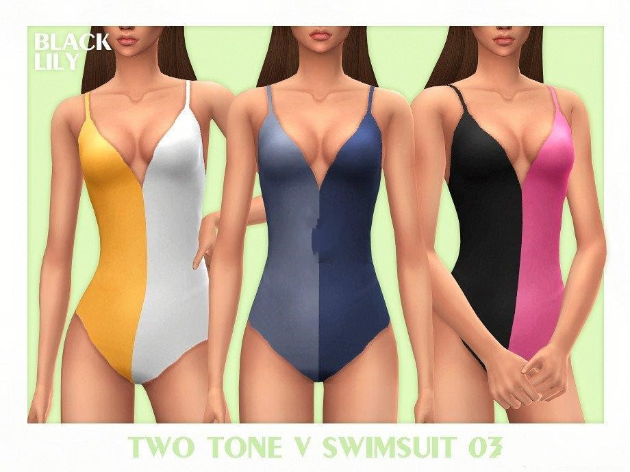 《模拟人生4》女性双色吊带泳衣MOD-Mods8游戏网