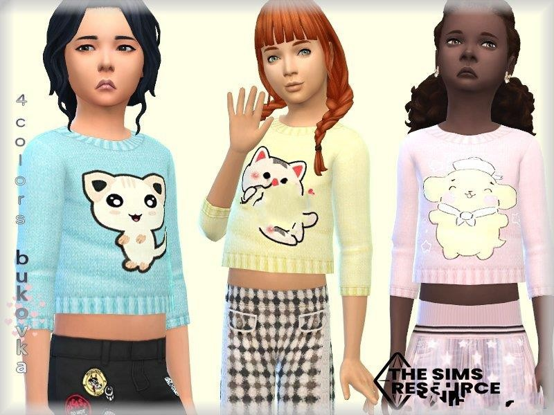 《模拟人生4》女孩可爱卡通毛衣MOD-Mods8游戏网