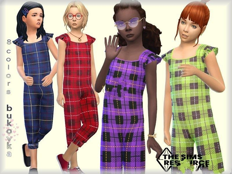 《模拟人生4》儿童网格彩色连衣裤MOD-Mods8游戏网