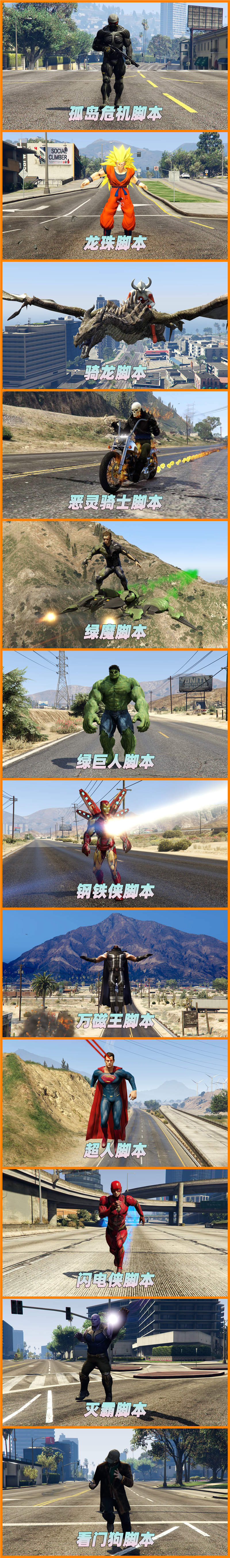 图片[4]-GTA5 v1.41 整合版 原版画质 843位精品人物 1503辆现实载具 中国风 军警人物 国产汽车 中文广告牌 众多超级英雄 [孤岛危机-龙珠-骑龙-恶灵骑士-绿魔-绿巨人-钢铁侠-万磁王-超人-闪电侠-灭霸-看门狗] [赠送：修改器 运行库 无限金币 通关存档]【114GB】-Mods8游戏网