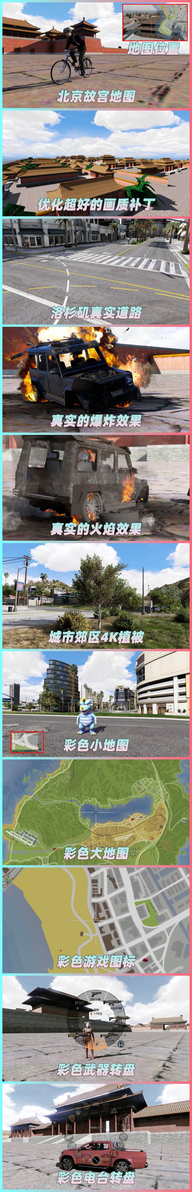 图片[2]-GTA5 v1.41 整合版 真实画质 2397辆现实载具 1005位精品人物 超多实用脚本 北京故宫地图 中国风 军警人物 国产汽车 中文广告牌 [赠送：修改器 运行库 无限金币 通关存档]【134GB】-Mods8游戏网